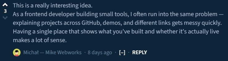 Testimonial screenshot